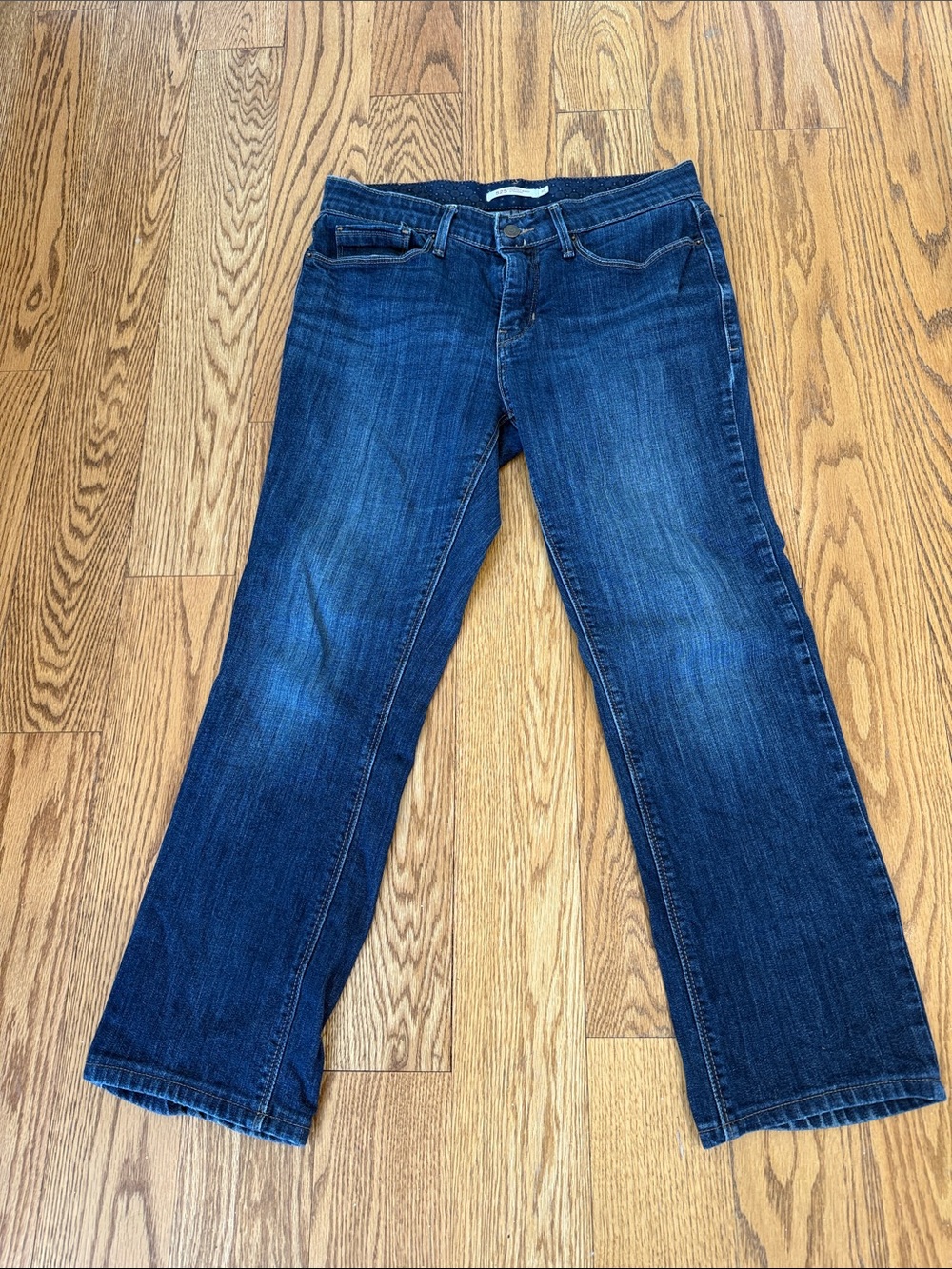 Levis perfect waist straight size 10 Women's Dark Blue Straight-Leg Jeans